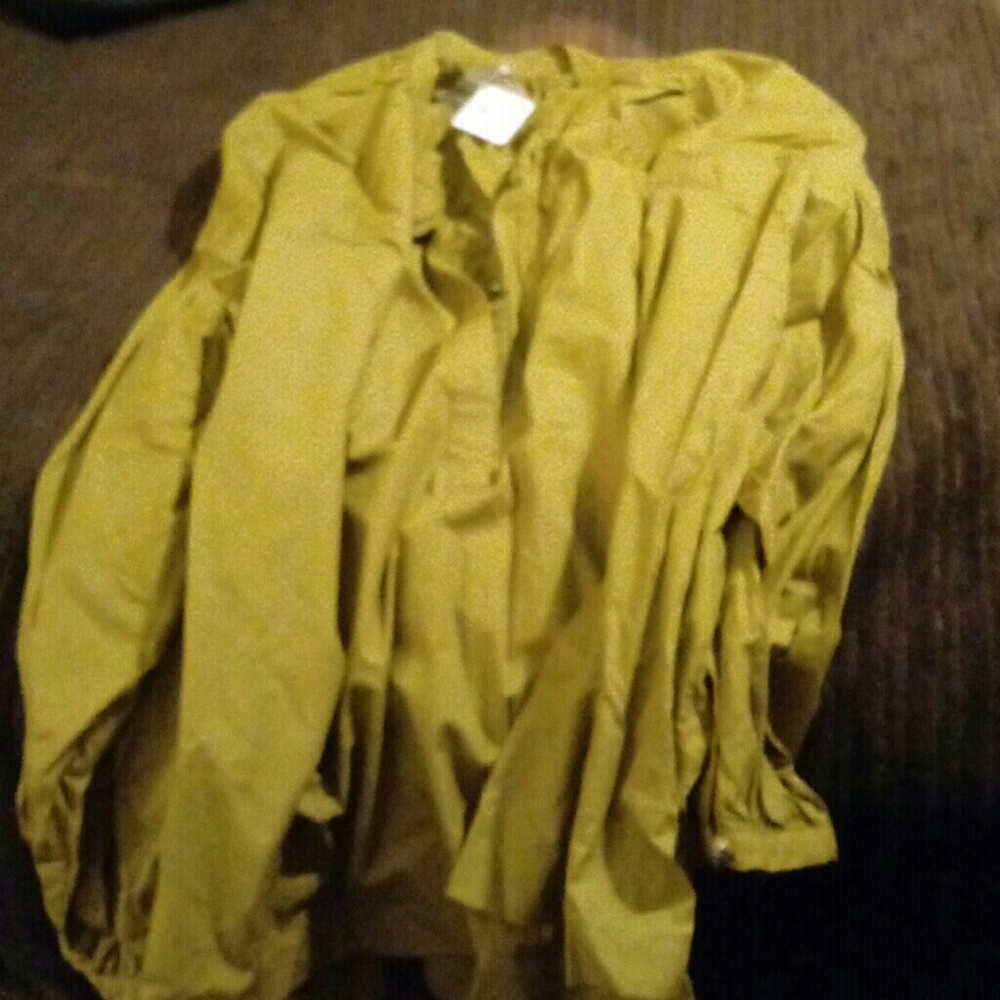 Gold Olive colored cotton shirt